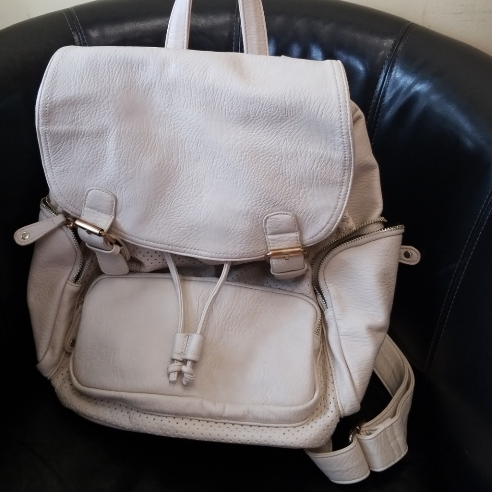 Street Level white womens backpack